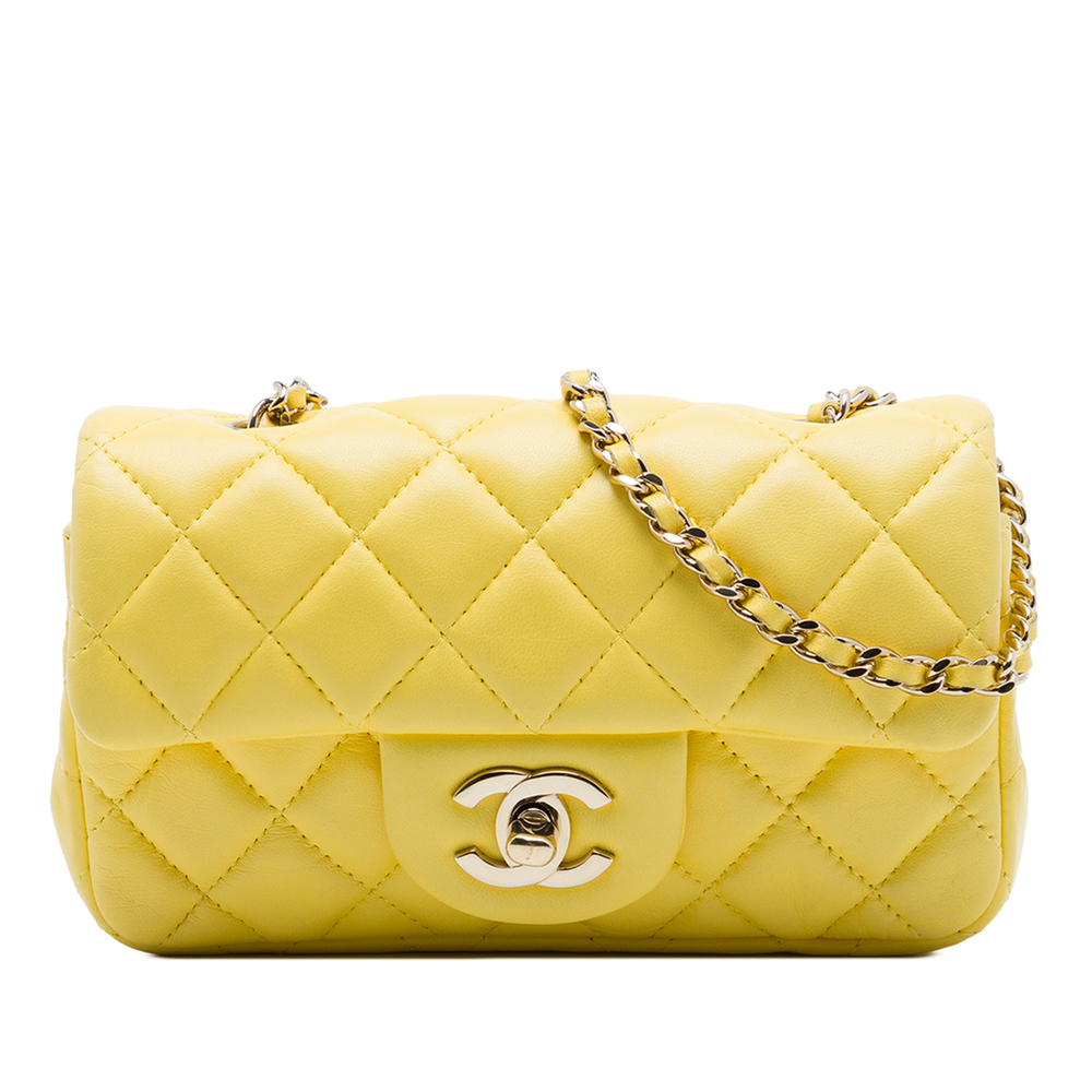 Pre-Loved Chanel Extra Mini Rectangular Classic Lambskin Single Flap